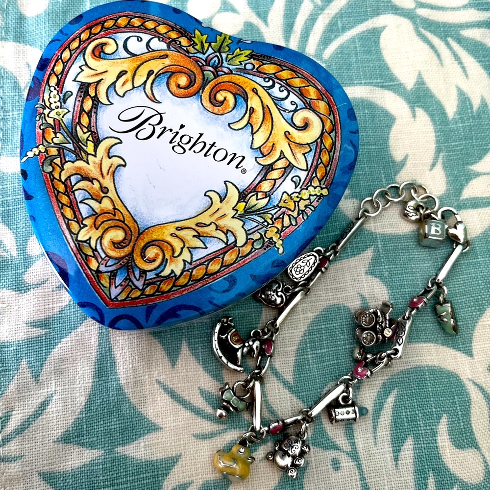 Brighton ‘Baby’ Charm Bracelet & Keepsake Tin, adjustable length
